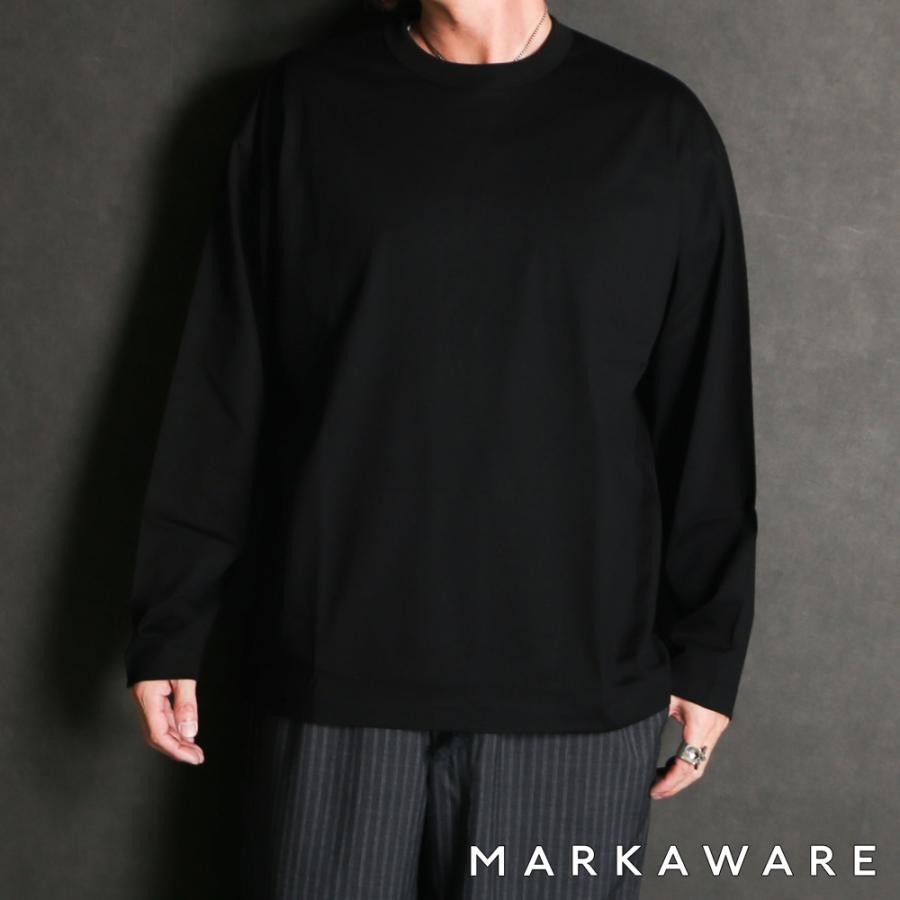 MARKAWARE GIZA COMFORT-FIT TEE カットソー 黒 S markaware（マーカウェア） 【MARKAWARE/マーカウェア】COMFORT FIT