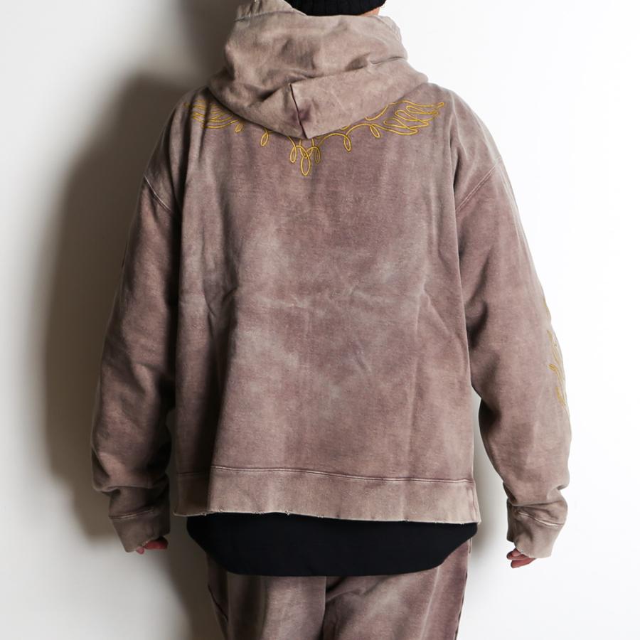 KAMIYA Zip-up Bleached Hoodie