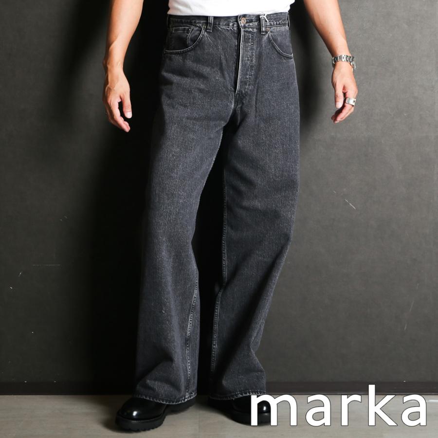 marka（マーカ） 【marka/マーカ】WIDE LEG JEANS - FADED BLACK