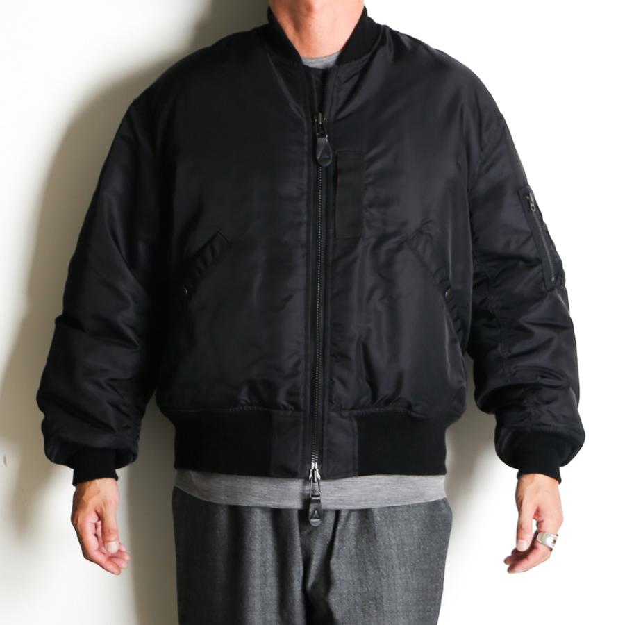 【日本製】 marka MA-1 ブラック 1 marka マーカ MA-1 ナイロンツイル フライトジャケット ブラック BLACK