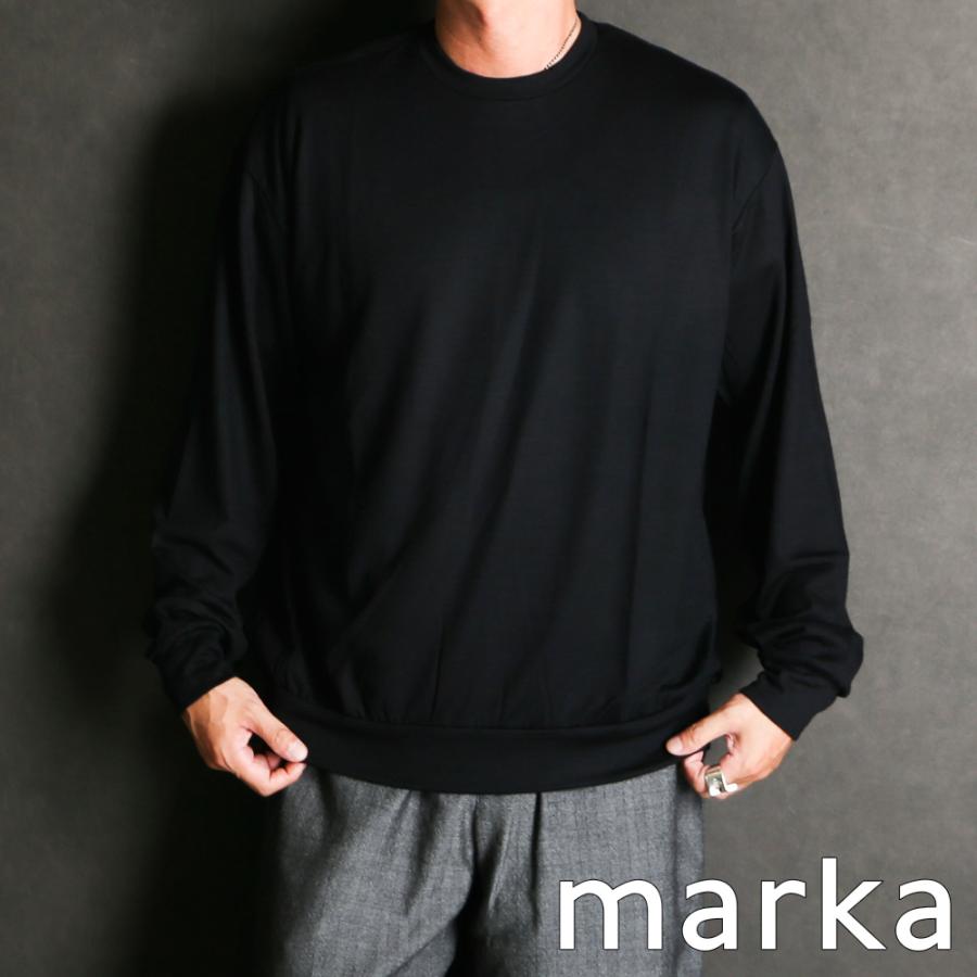 marka（マーカ） 【marka/マーカ】CREW NECK - BLACK / ウォッシャブル