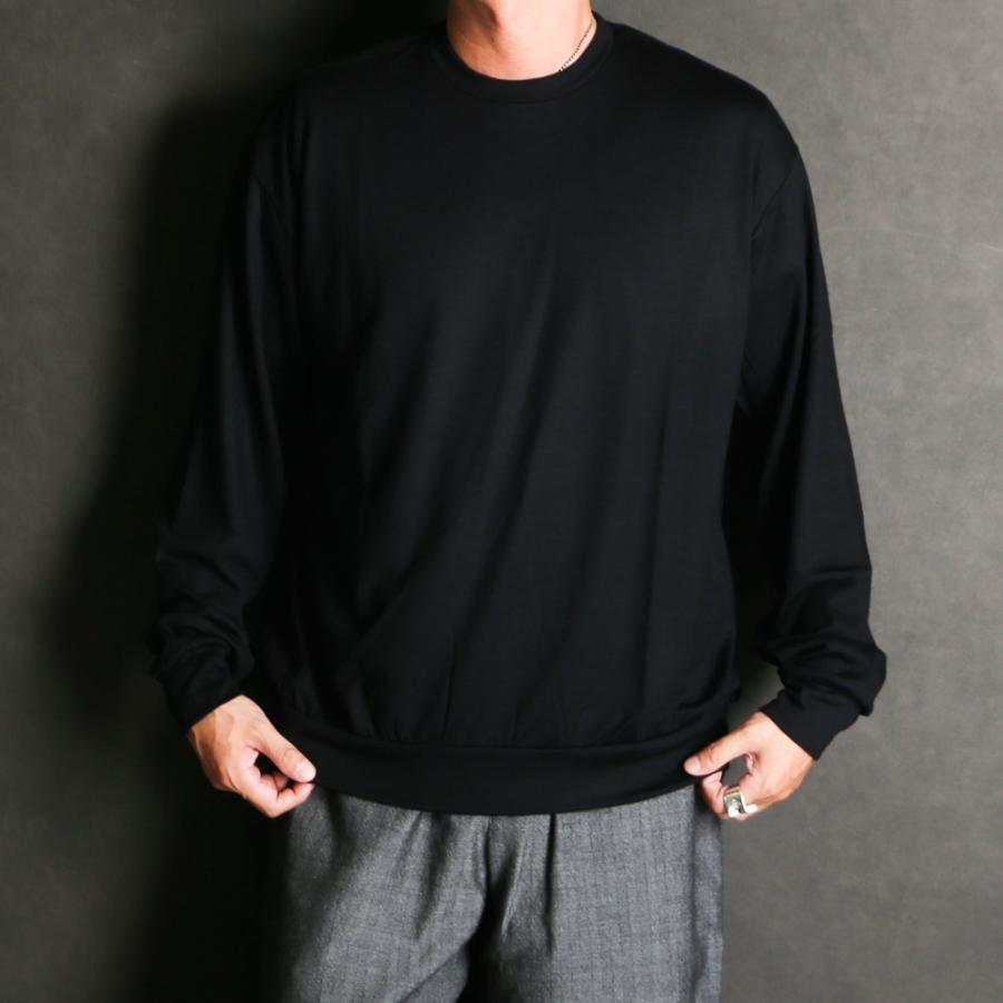 marka（マーカ） 【marka/マーカ】CREW NECK - BLACK / ウォッシャブル