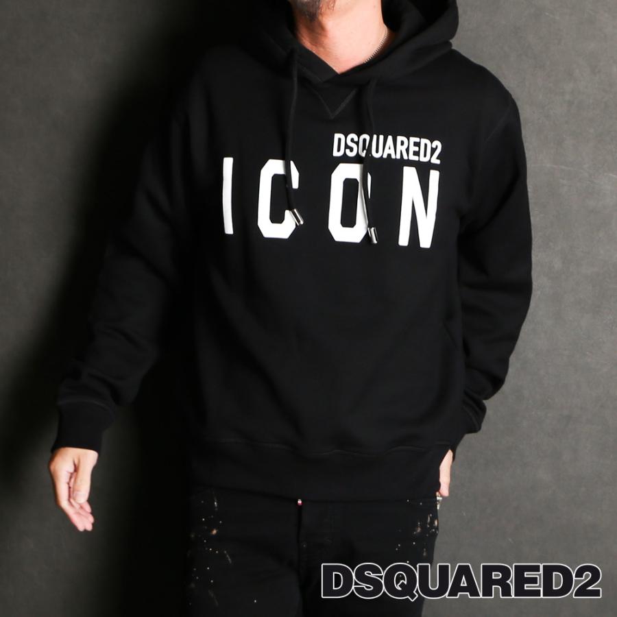 DSQUARED2 黒 トレーナー アイコンロゴ