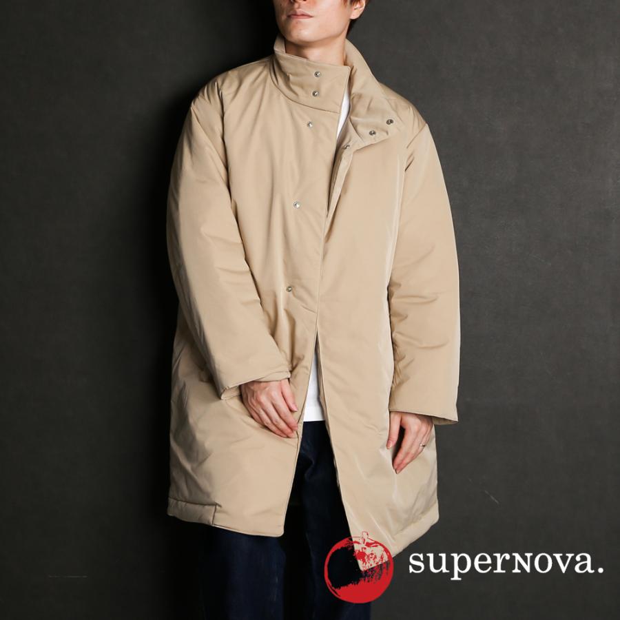 返品送料無料 中綿に3mシンサレートハイロフトを使用したマーケットコート Sn 3b ストレッチギャバジン マーケットコート スタンドカラー Gabardine Stretch Coat Supernova スーパーノヴァ Market コート アウター Oyostate Gov Ng