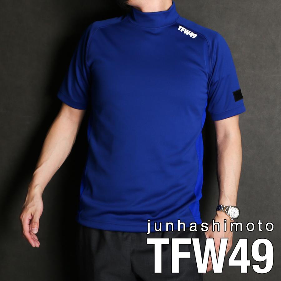 TFW49 MOCKNECK SIDE MESH T BLUE サイズM 新品