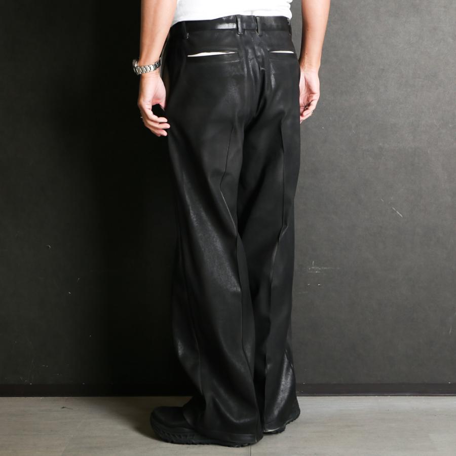 22ss TAAKK ターク レザーコーティング トラックパンツ 2 イエロー TAAKK(ターク)の通販 - Seltie セルティ