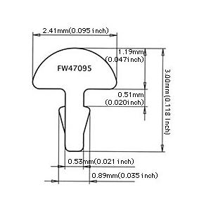 7日　にんにん W2.41XH1.19通販｜ギターワークス #47095-NS フレット JESCAR チャーム