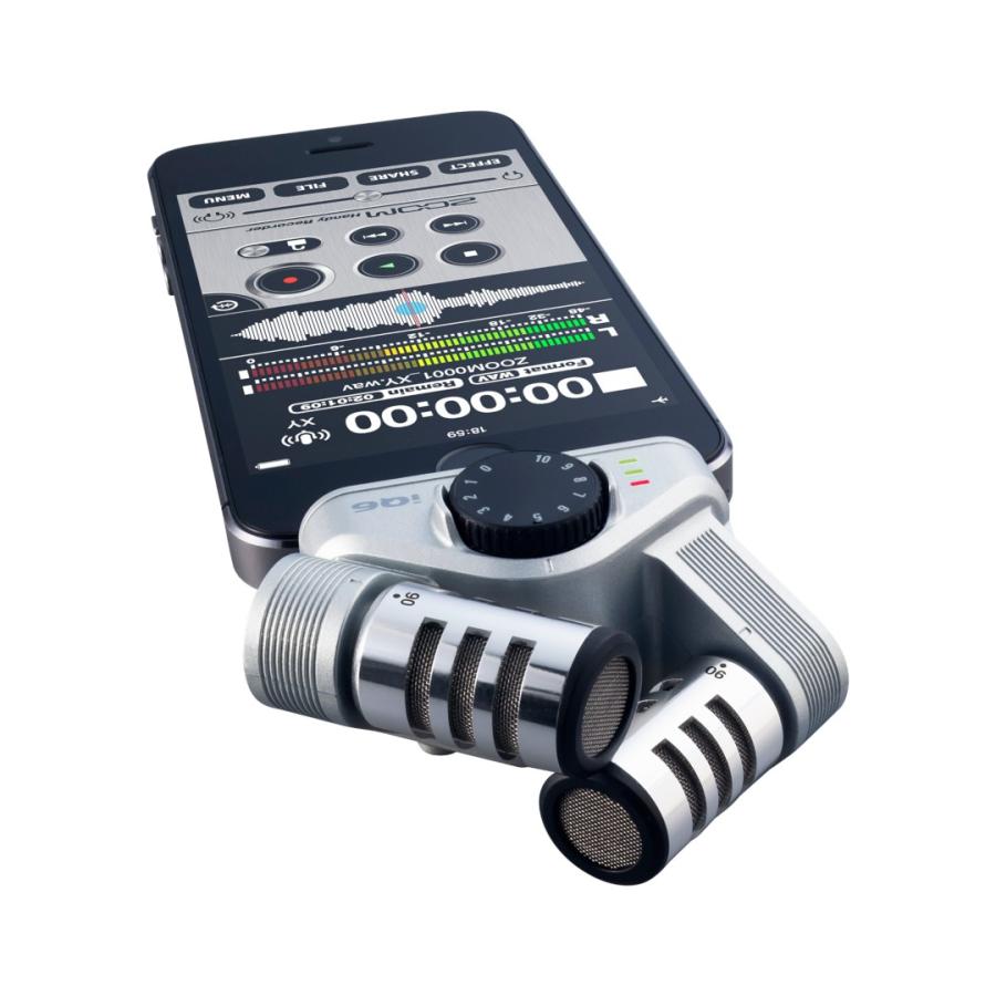 ズーム（zoom） (即納可能) iQ-6 iPhone用マイク (iPod iPad) XY