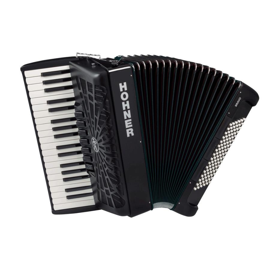 (送料無料) HOHNER ホーナー Bravo III 96 Black(黒) アコーディオン(ピアノキー)
