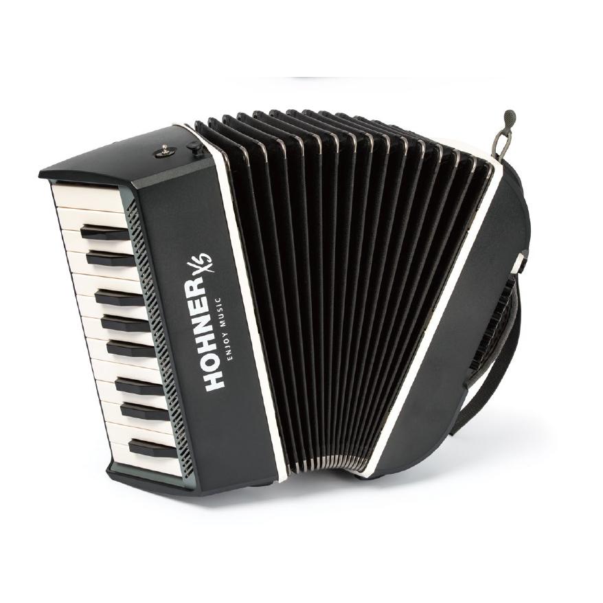 (送料無料)   HOHNER ホーナー HOHNER XS / DARKGREY/WHITE ピアノキー ダークグレー アコーディオン (小型)(軽量)