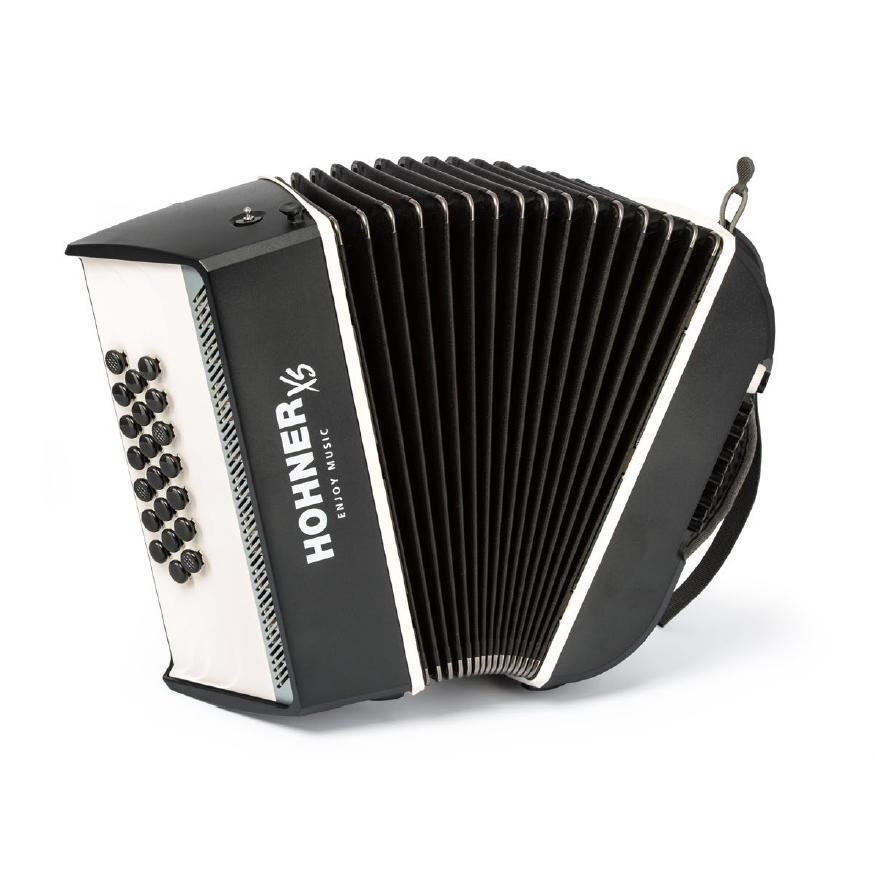 (送料無料)   HOHNER ホーナー HOHNER XS / DARKGREY/WHITE ボタンキー ダークグレー アコーディオン (小型)(軽量)