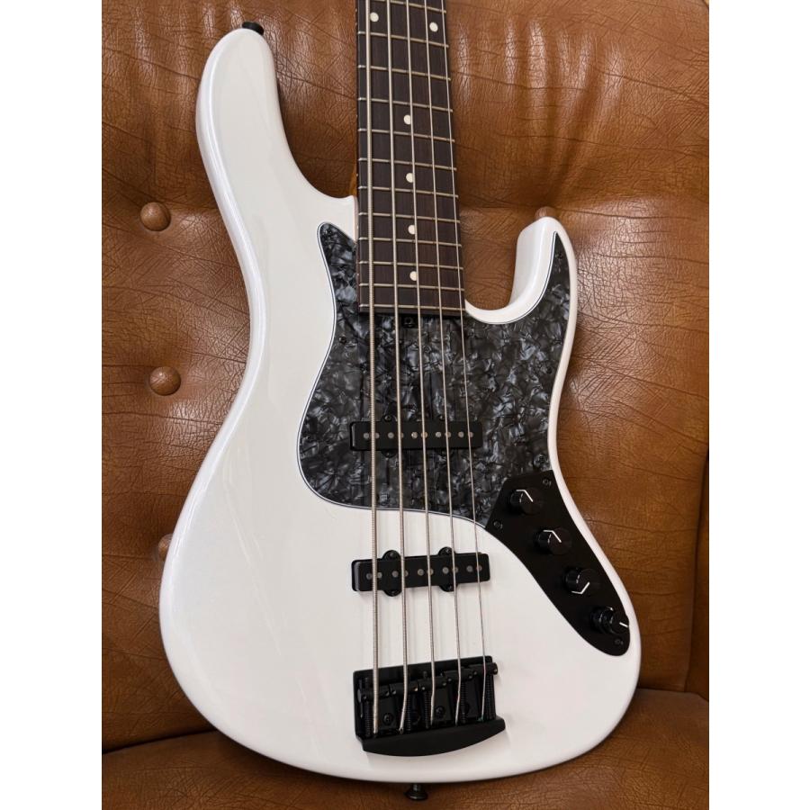 中古) Kikuchi Guitars Custom 5st J Bass Snowflake White Pearl