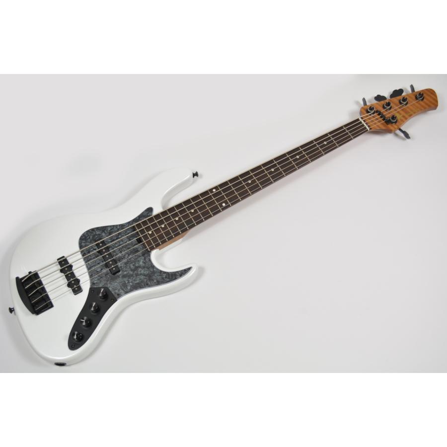 ベース kikuchi guitars custom 5st J Bass 中古) Kikuchi Guitars Custom 5st J Bass Snowflake White Pearl