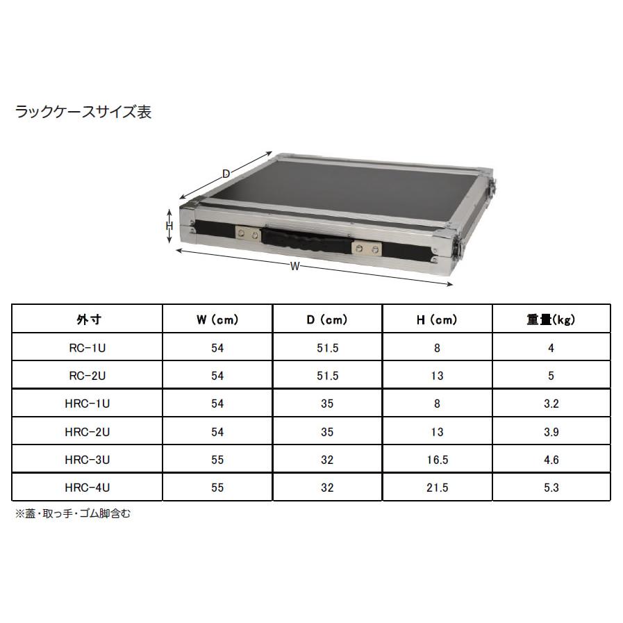 KC キョーリツ HRC-2U ハーフラックケース 2Uサイズ KC キョーリツ HRC-2U ハーフラックケース 2Uサイズ