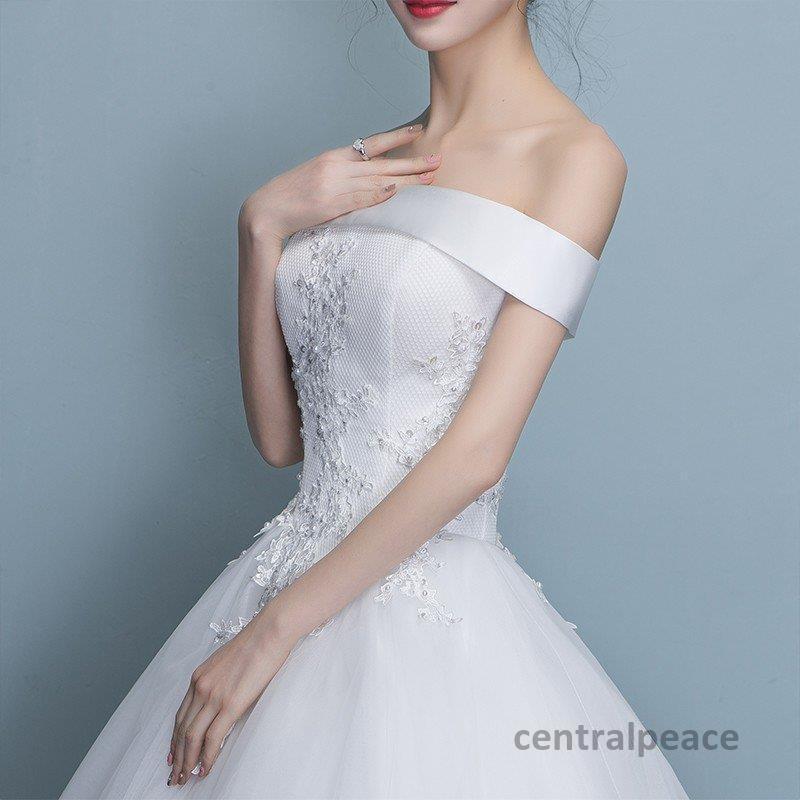 有名なブランド ロングドレス 白 安い ウエディングドレス 結婚式 フォーマルドレス 披露宴 パーティードレス 二次会ドレス Aライン ウエディング ドレス ブライダル 花嫁 Aライン サイズ S Www Oroagri Eu