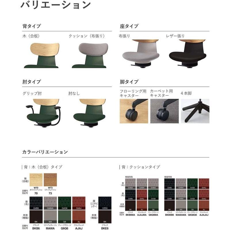 【値下げ】 コクヨ オフィスチェア 在宅ワーク イングライフ inglife 背合板タイプ 4本脚 ブラック脚 ローバック 肘なし 本体・座/ディープグ 【N1250164825】(43809円)