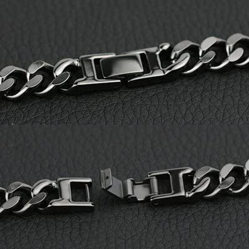 ブラックネックレス チタンチェーン黒 喜平50ｃｍ 9.3mm巾 チェーン ネックレス（DLC硬化加工)TITAN ネックレス 50ｃｍ ネックレス チタンチェーン黒 喜平50ｃｍ 3mm巾 チェーン DLC硬化加工 TITAN 50ｃｍ