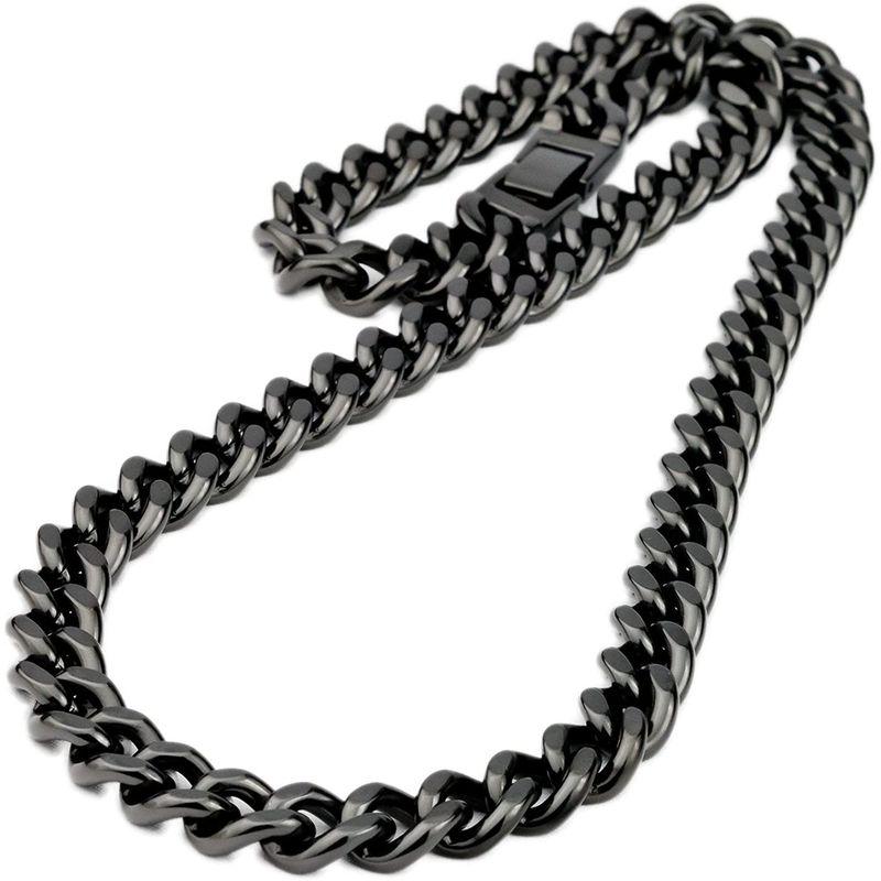 ブラックネックレス チタンチェーン黒 喜平50ｃｍ 9.3mm巾 チェーン ネックレス（DLC硬化加工)TITAN ネックレス 50ｃｍ ネックレス チタンチェーン黒 喜平50ｃｍ 3mm巾 チェーン DLC硬化加工 TITAN 50ｃｍ