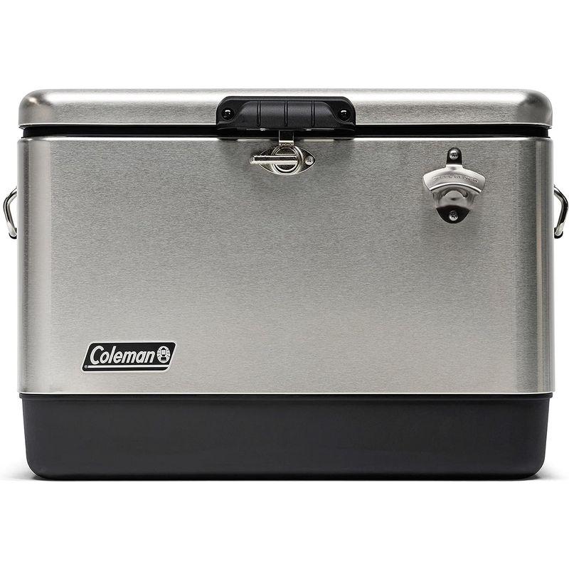 コールマン(Coleman) 54QTステンレススチールベルトクーラー(シルバー) 2159596 Coleman 54QTステンレススチールベルトクーラー シルバー