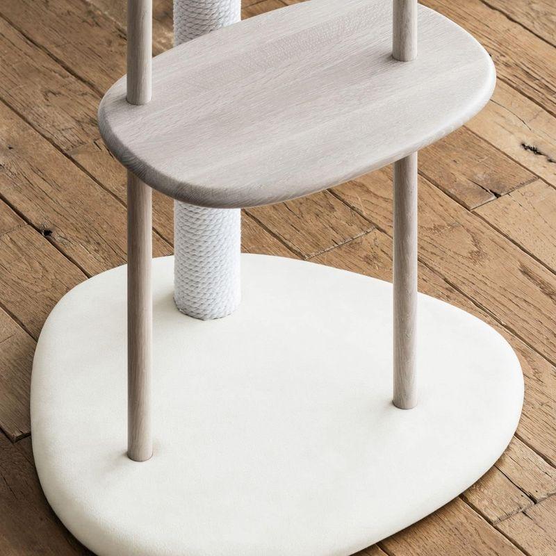 カリモク家具 KARIMOKU CAT TREE キャットタワー 木製 日本製 猫タワー 撥水加工生地 綿縄爪研ぎ 高さ124cm 運動不足 キャットタワー 木製 猫の木 猫登山 猫の活動ツリー 無垢材 猫のジャンプ プラットフォーム 猫登山タワー猫の活動木 猫の遊び地域 高1.5メートル