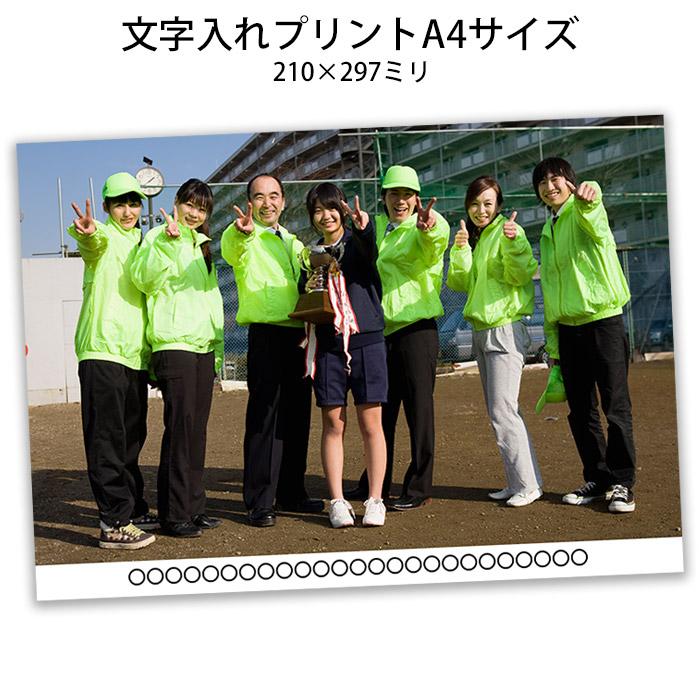 文字入れプリント A4サイズ 入園 入学 ピアノ発表会 社員旅行 集合写真 