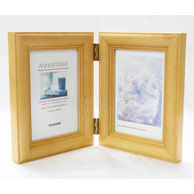 写真立て フジカラー フォトスタンド 509TL モク Ｌサイズ２面用 木製 縦型写真 宅配便発送 | FUJIFILM