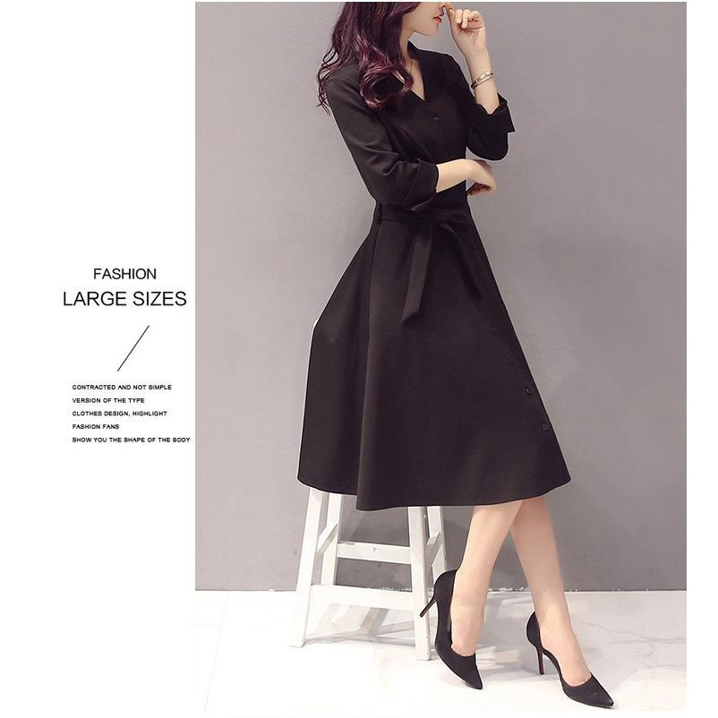 ワンピース オシャレ レディース ロングワンピース 黒ワンピース ポケットなし 韓国風 40代 ｖネックワンピ 春秋冬 お出かけ お呼ばれ 通勤 膝下 二次会 Ceop187 Centurion 通販 Yahoo ショッピング