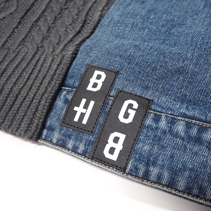 BAGARCH (バガーチ) KNIT COMBI DENIM JKT / ニットコンビデニム BAGARCH (バガーチ) KNIT COMBI DENIM JKT / ニットコンビデニム