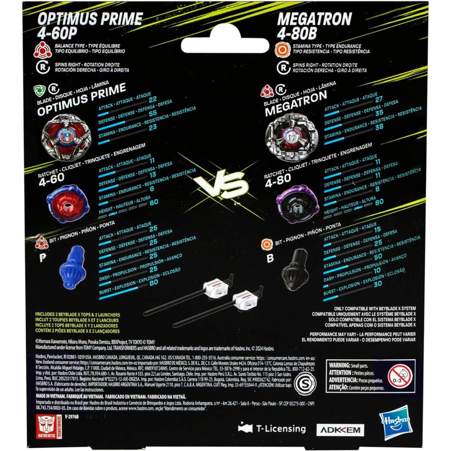 ベイブレードX トランスフォーマーコラボ オプティマスプライム4-60P