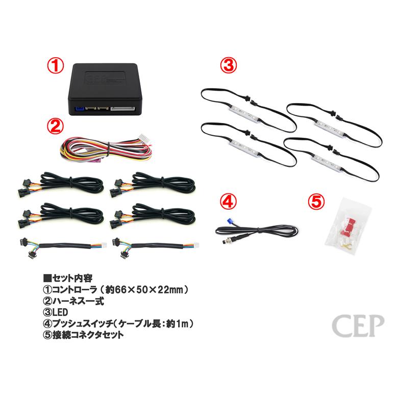 90系ノア・ヴォクシー専用 フルカラーLEDフットランプキット【イルミスター】 Ver2.2｜cep｜04