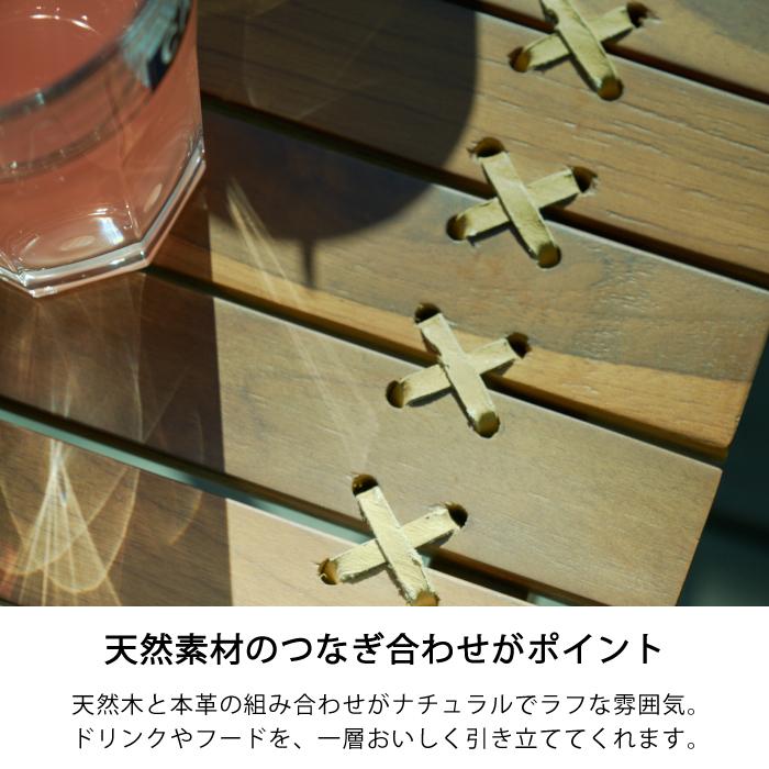 机 折り畳み 木製 チーク材 アウトドア ガーデン エクステリア 屋外 家具 ルームエッセンス ROOM ESSENCE（ロールトップテーブル　W60xD60xH67cm） 【VINCENT】