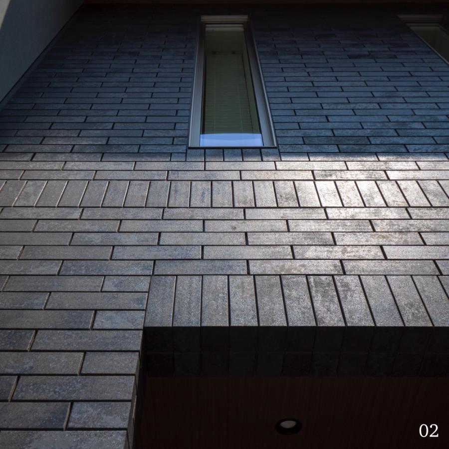 タイル 二丁掛 227×60mm 黒 ブラック 金属釉 屋外壁 屋内壁 おしゃれ