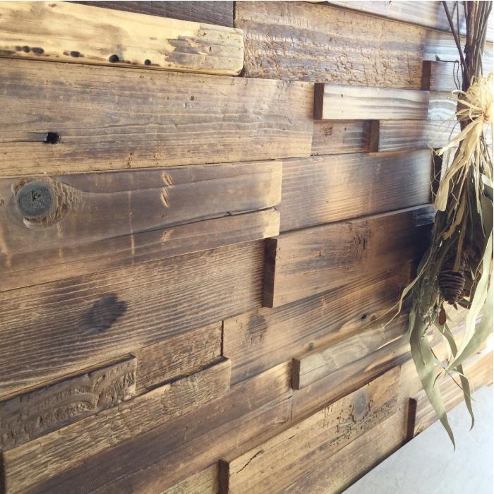 木材壁 ウッドパネル ウッドタイル 天然木 ナチュラル（セラオールド