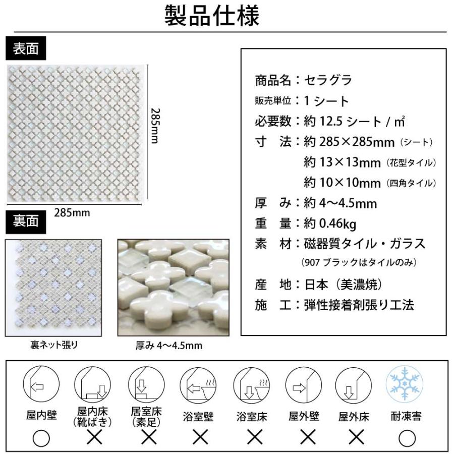 DIYタイルシート モザイクタイル かわいい キッチン DIY リノベ