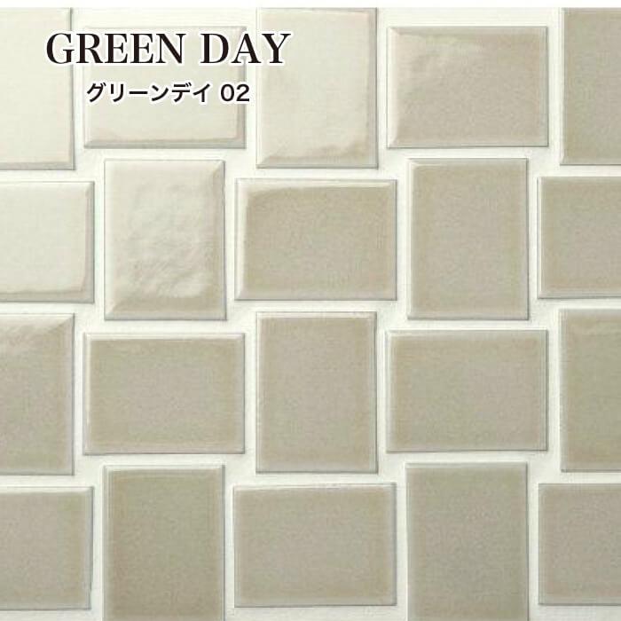 タイル モザイクタイル キッチンタイル ベージュ 浴室タイル 壁タイル おしゃれ 可愛い ナチュラル シンプル 内装 グリーンデイ 02 シート販売 Stu6247gd 02 壁材コレクションストア セラコア 通販 Yahoo ショッピング