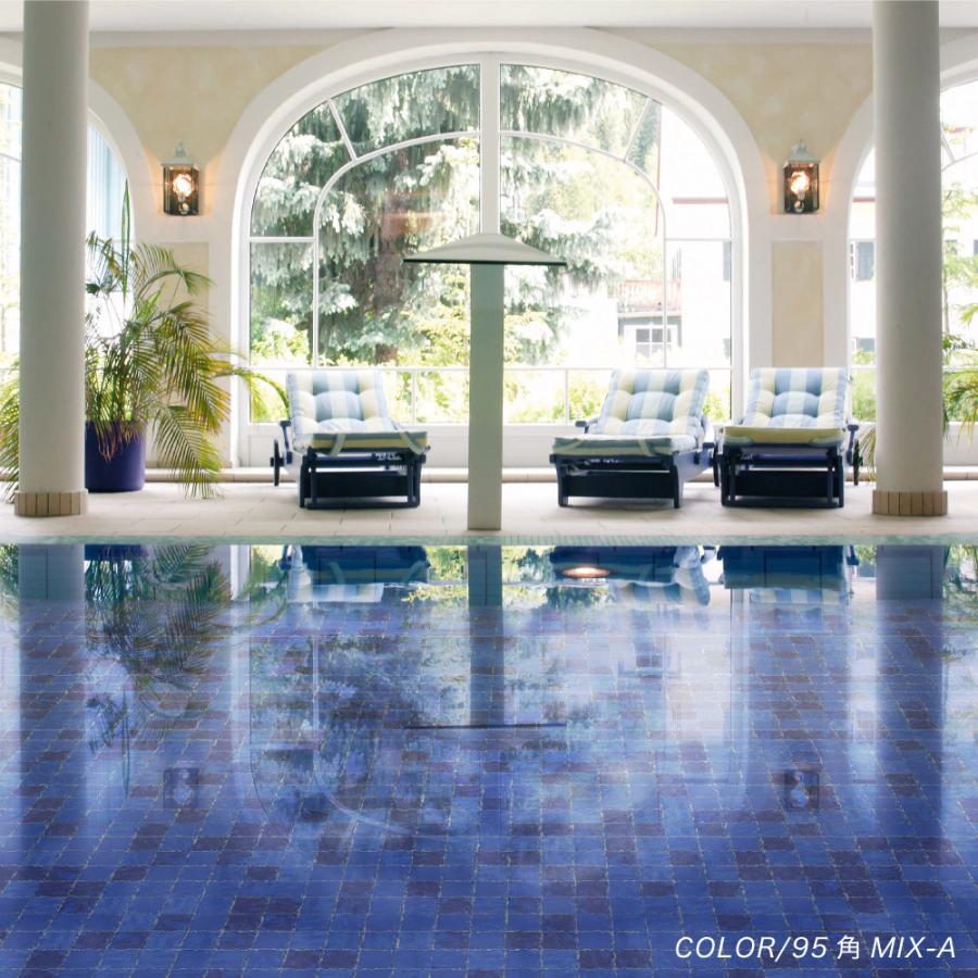 タイル モザイクタイル プールタイル 青 ブルー コバルト 内装