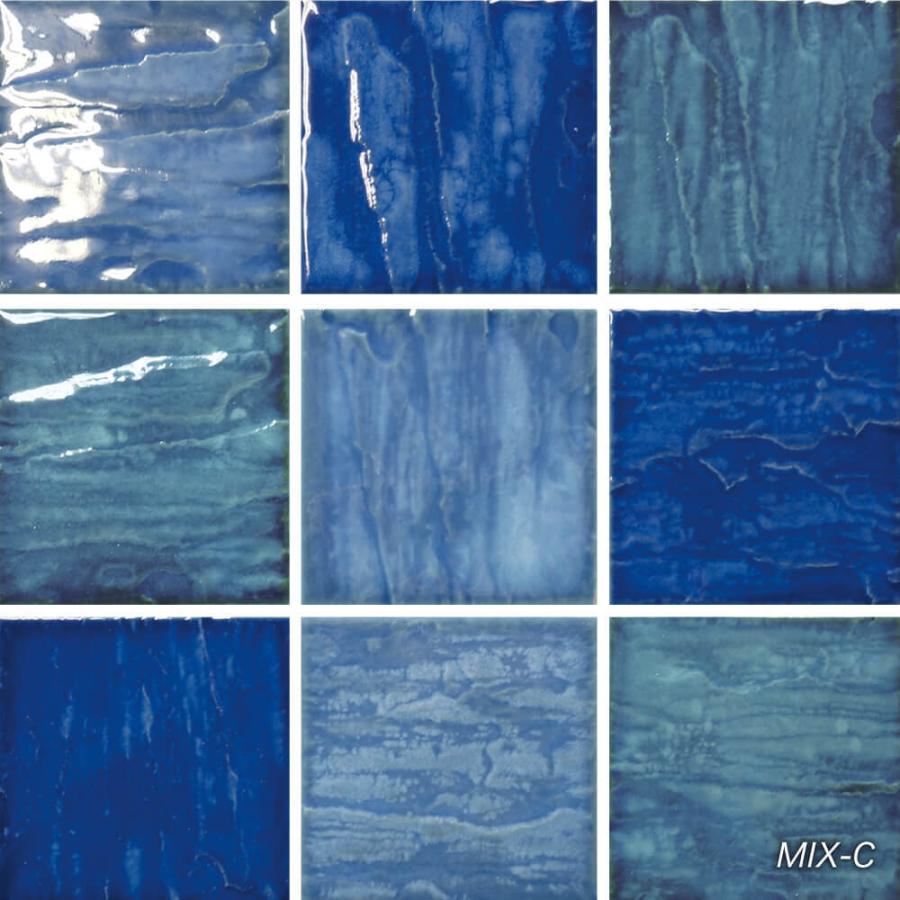 タイル モザイクタイル プールタイル 青 ブルー 内装 壁 DIY