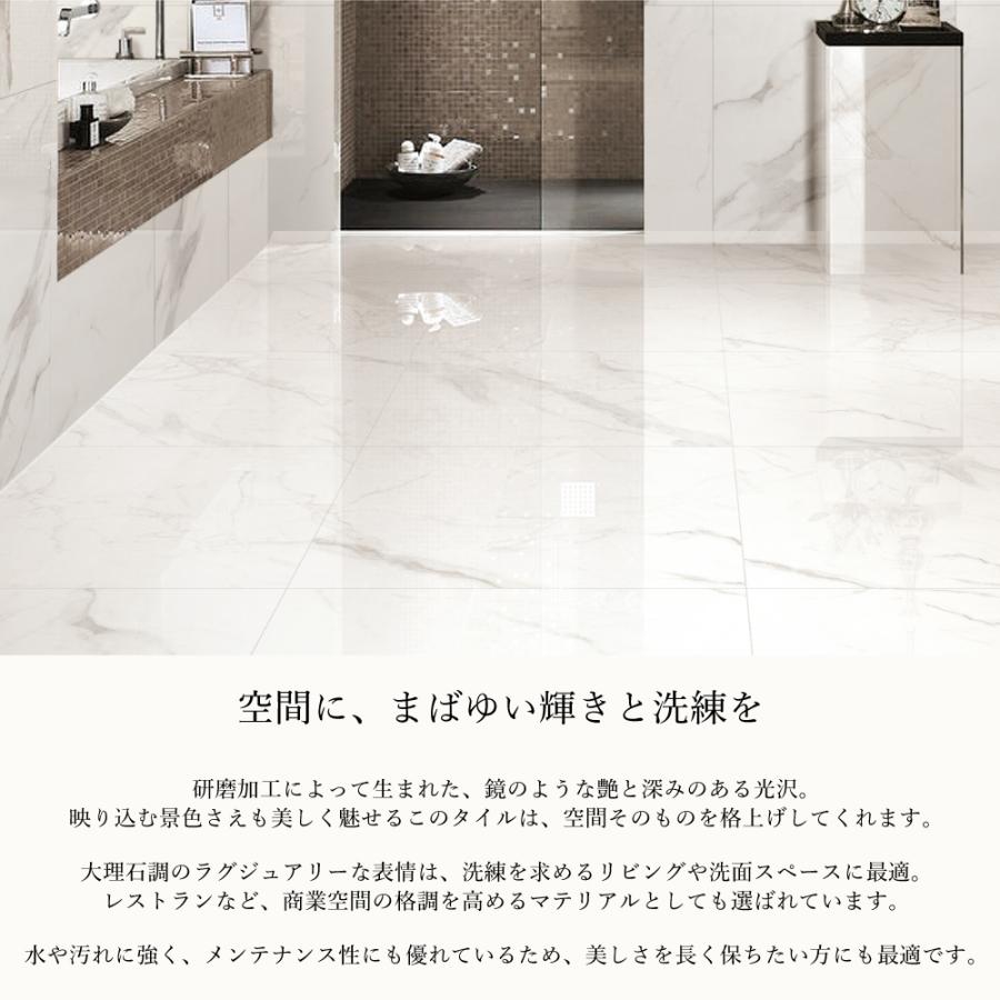 タイル 大理石 磨き 鏡面 光沢 ポリッシュ マーブル 石目模様 床 磁器