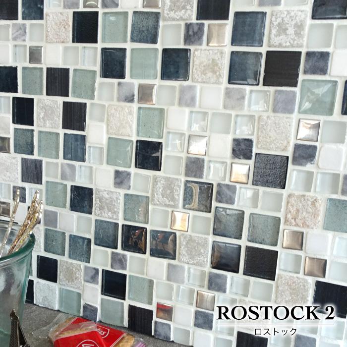 ガラス 天然石 壁材 ガラスモザイク モザイクタイル キッチン 洗面