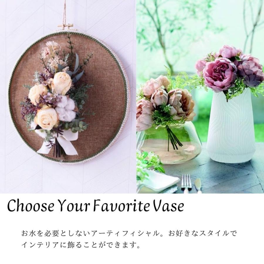 ポピー 造花 アーティフィシャル ギフト 雑貨 薔薇 小さめブーケ（3色
