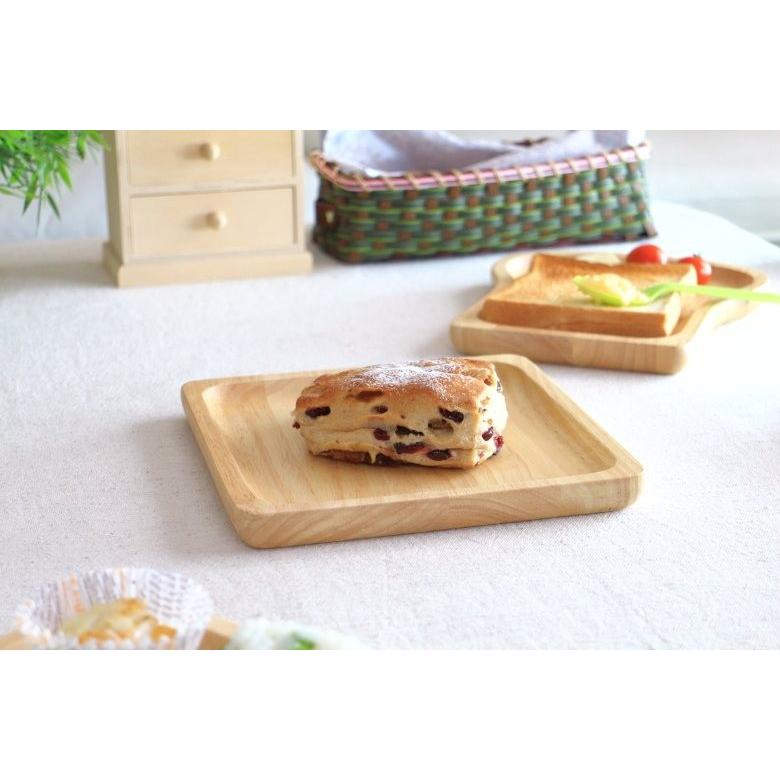 ナチュラルウッド スクエアプレート 20cm 中皿 取り皿 角皿 プレート