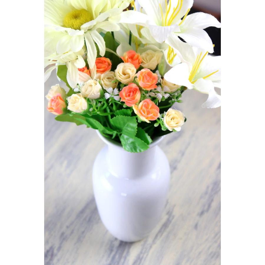 大きめシンプル花瓶 アウトレット 21cm 日本製 美濃焼 花器 花瓶 白 フラワーベース ドライブラワー 造花 花束 大型 大きい 廊下 エントランス｜cerapockke｜12