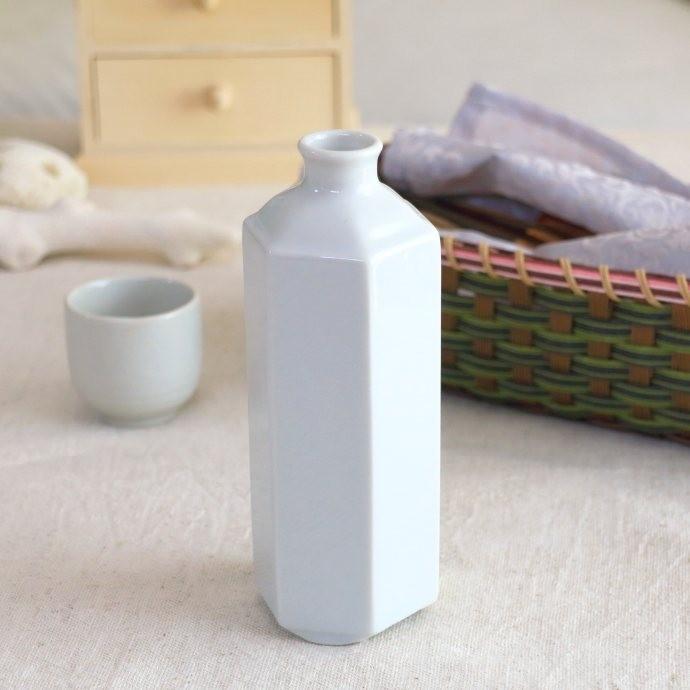 シンプル六角細長花瓶 フラワーベース 花瓶 花器 一輪差し