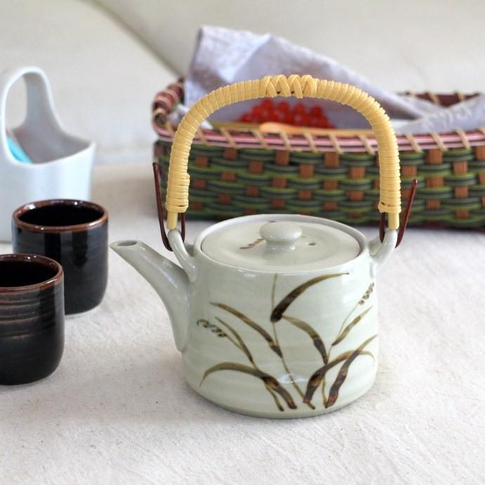 ススキ和食器ティーポット 急須 陶器 紅茶 日本茶 お茶 ティーバック ポット カフェ食器 和食器 国産 美濃焼 0124 セラポッケ かわいい陶器のお店 通販 Yahoo ショッピング