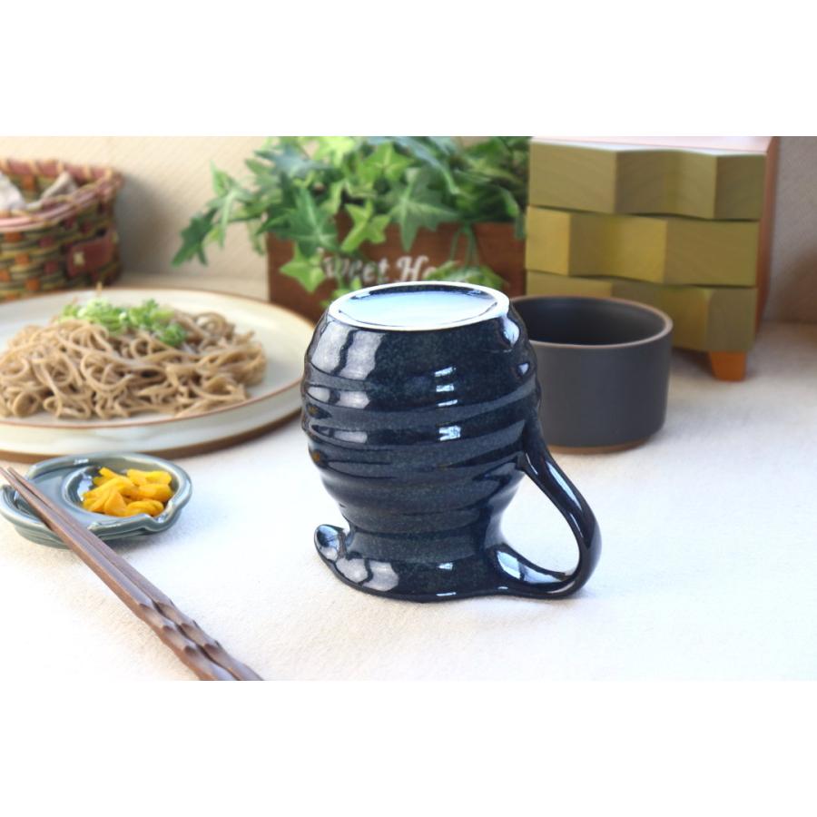 瀬戸焼手付き徳利 窯変紺 日本製 瀬戸焼 とっくり 熱燗 冷酒 お酒