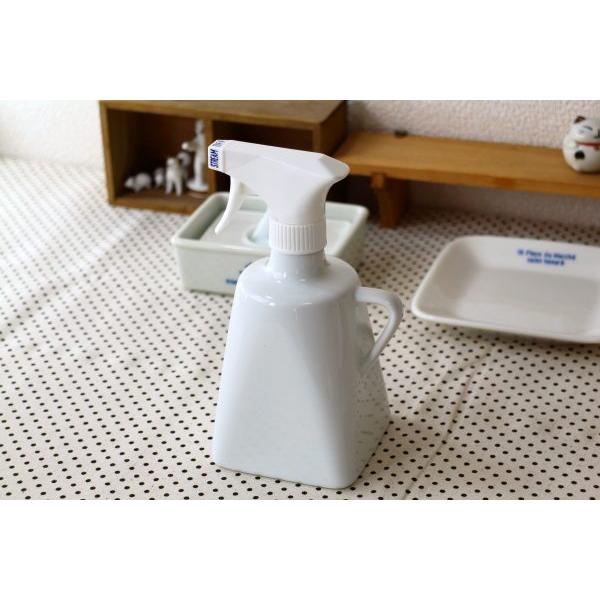 シンプル 陶器製スプレーボトル 500ml 日本製 美濃焼 観葉植物の水やり