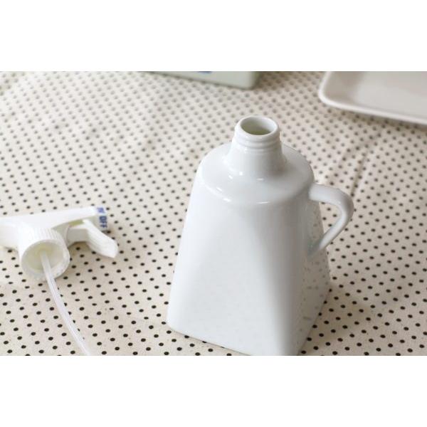 シンプル 陶器製スプレーボトル 500ml 日本製 美濃焼 観葉植物の水やり
