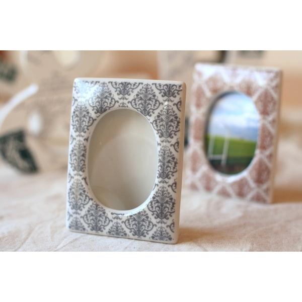   フォトフレーム　写真立て　陶器製　未使用 vintage ceramic photo frame/ビンテージ 陶器 フォトフレーム