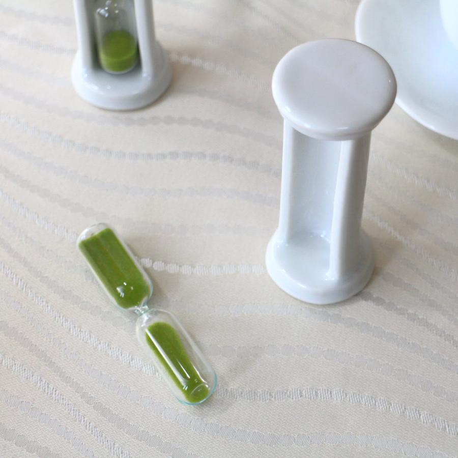 陶器製のかわいい三分砂時計 未完成品 日本製 瀬戸焼 ポーセラーツ用の