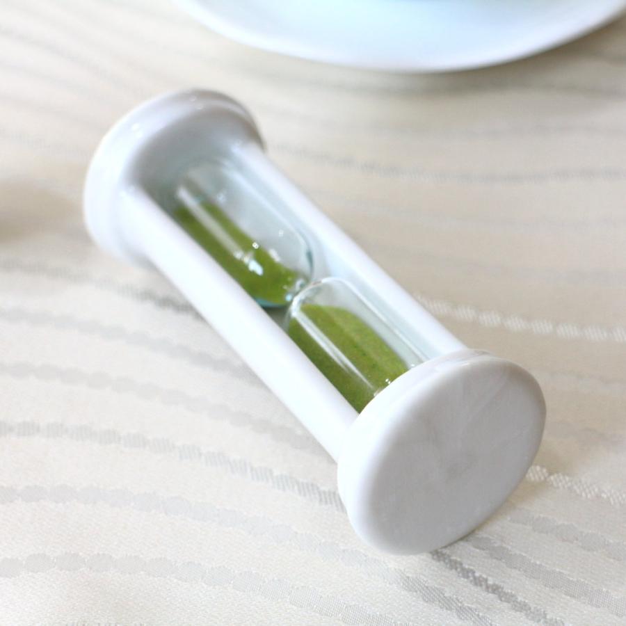 陶器製のかわいい三分砂時計 未完成品 日本製 瀬戸焼 ポーセラーツ用の